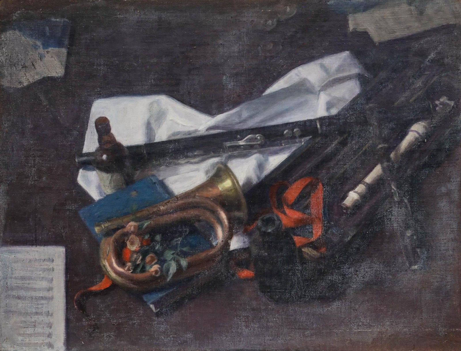 George Weissbort (1928 2013) 20th Century Oil, The Musician's Table photo furniture