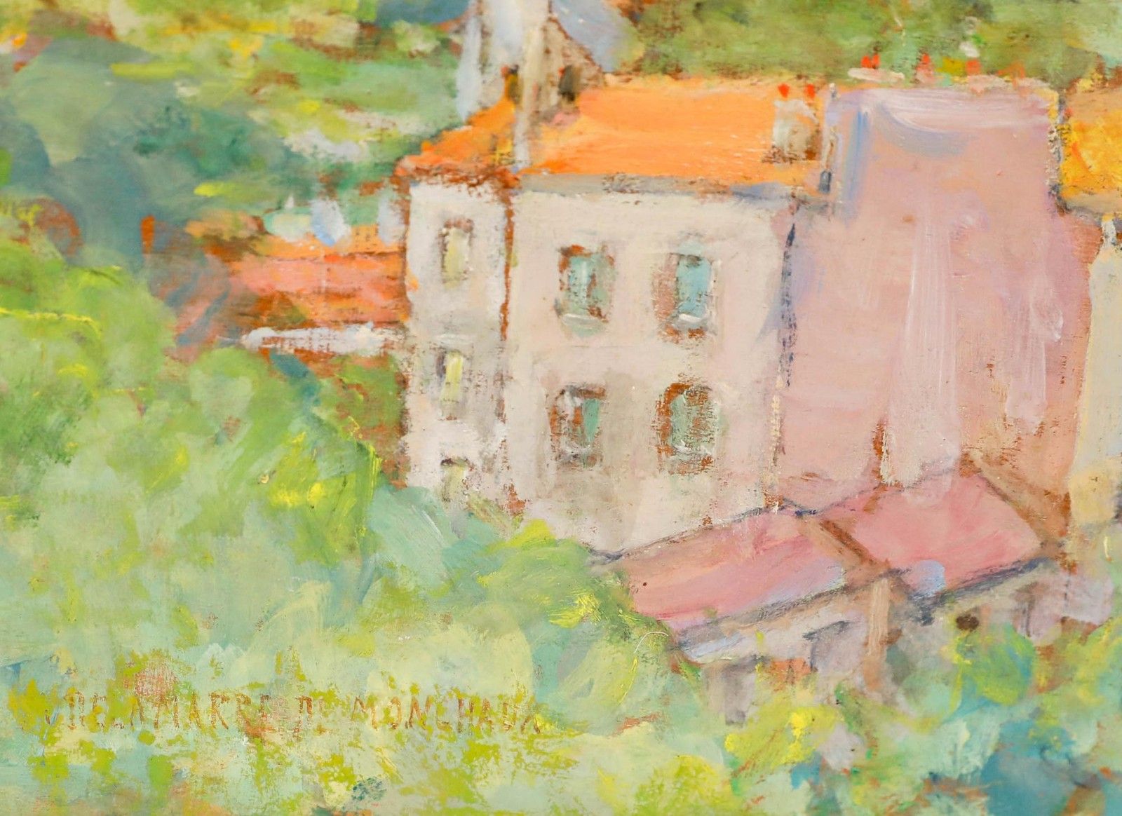Marie Marcel Delamarre De Monchaux (1876 1953) Oil, View Of Bruges photo vinterior