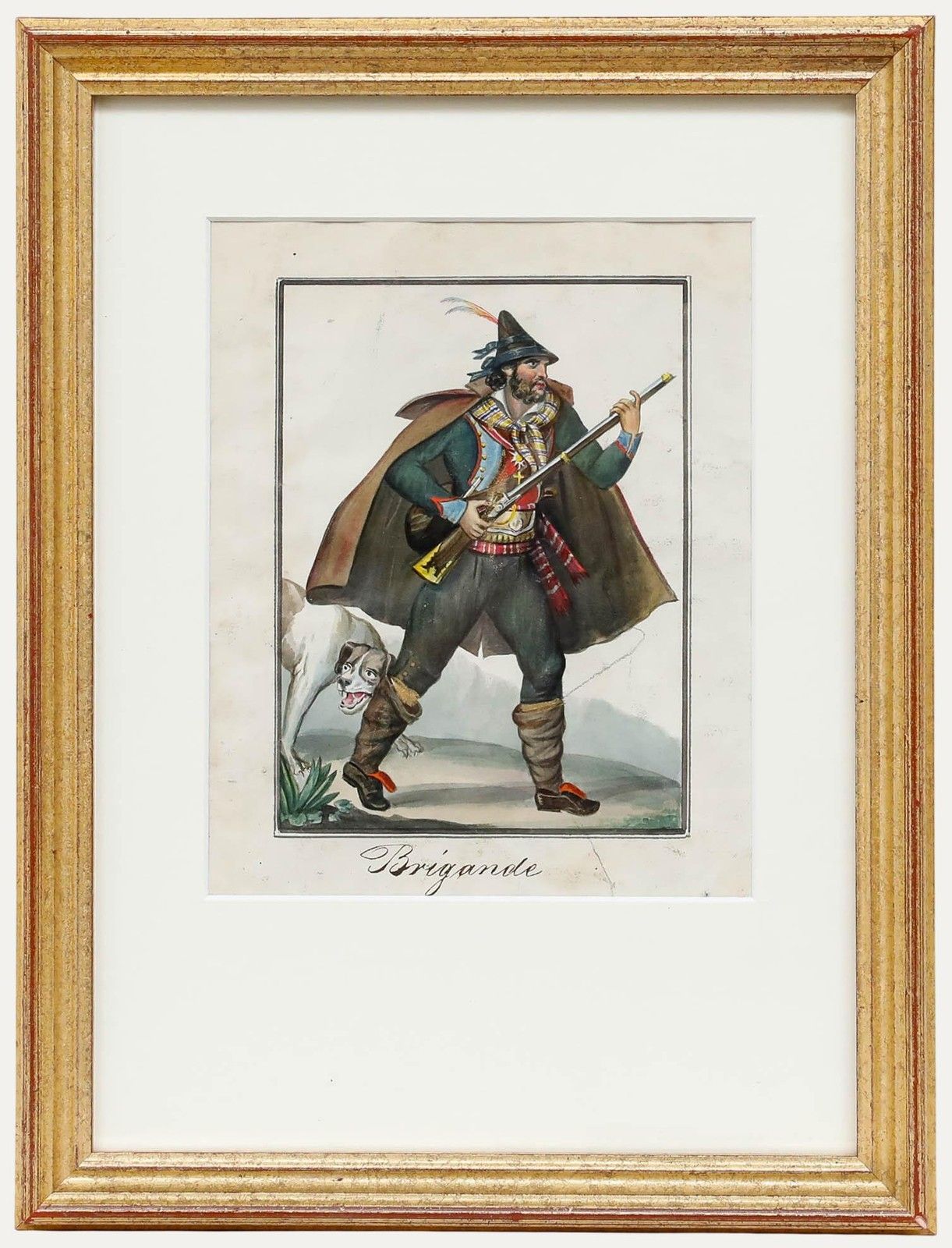 Italian School Early 19th Century Watercolour Brigande