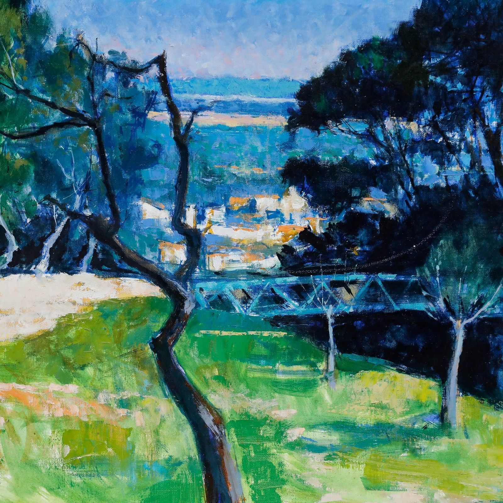 Pierre Neveu (B.1929) Contemporary Oil, Cadenet, France photo Art