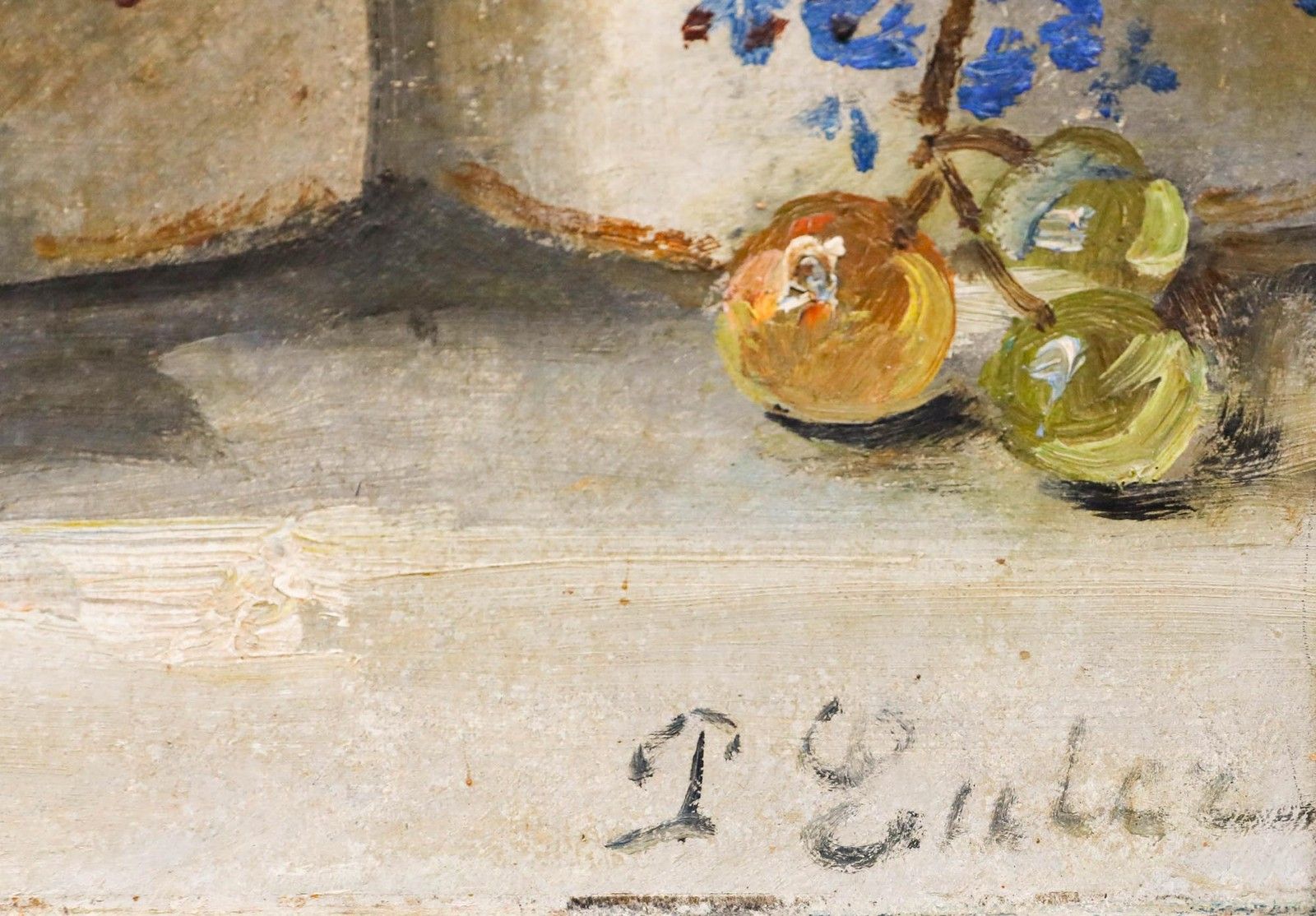 Pierre Nicolas Euler (1846 1915) Framed Oil, Still Life Of Grapes photo vinterior