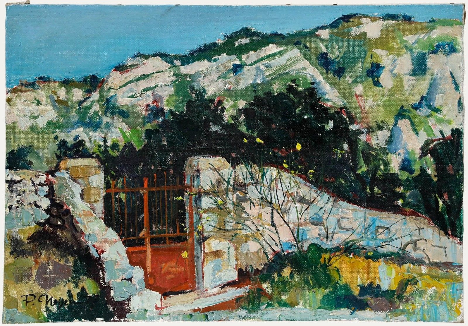 Pierre Neveu (B.1929) 1977 Oil, Winter In Meyrargues