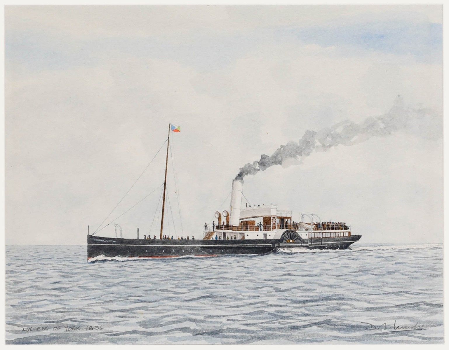 D.J. Lundie 20th Century Watercolour, Duchess Of York, 1896