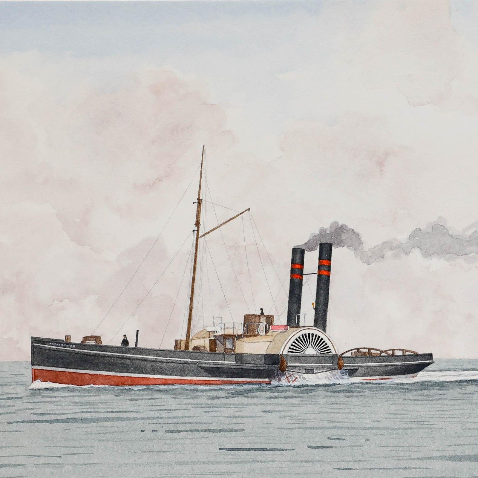 D.J. Lundie 20th Century Watercolour, Challenger, 1873 photo 145.0