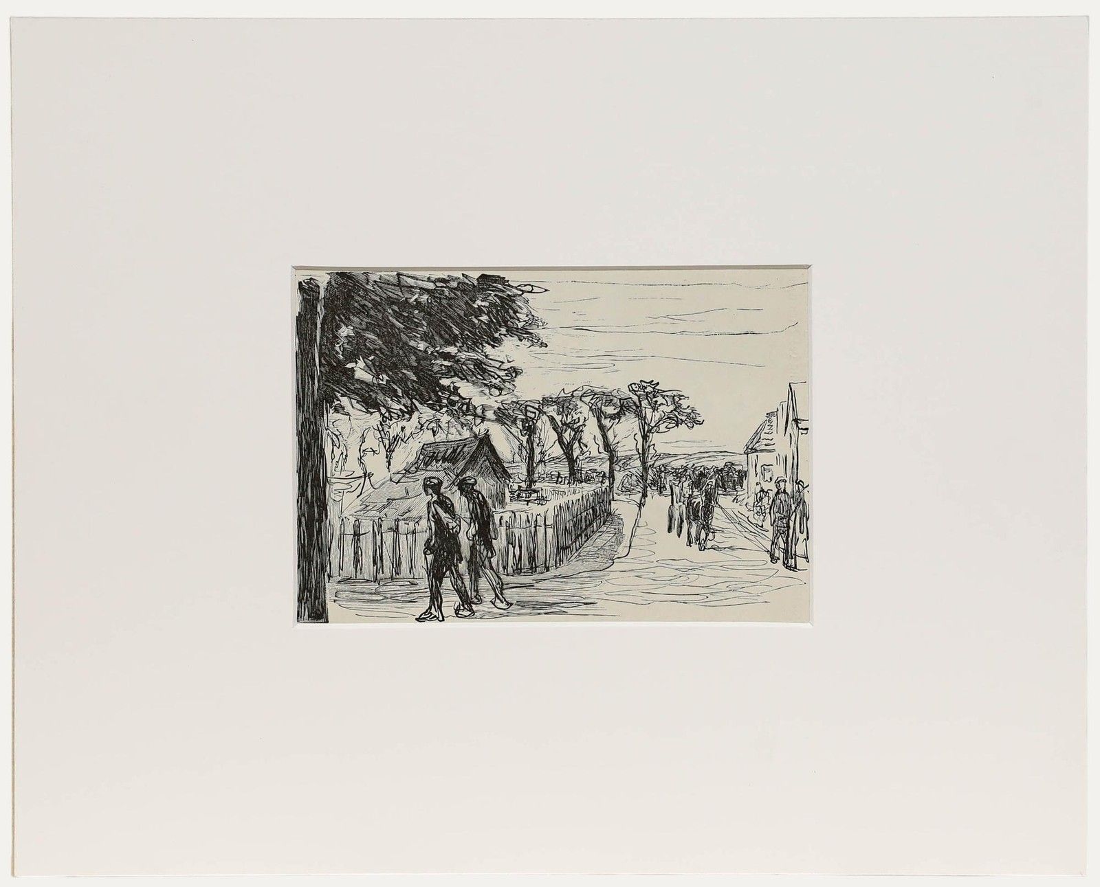 Max Liebermann (1847 1935) Mid 20th Century Lithograph, Village Street