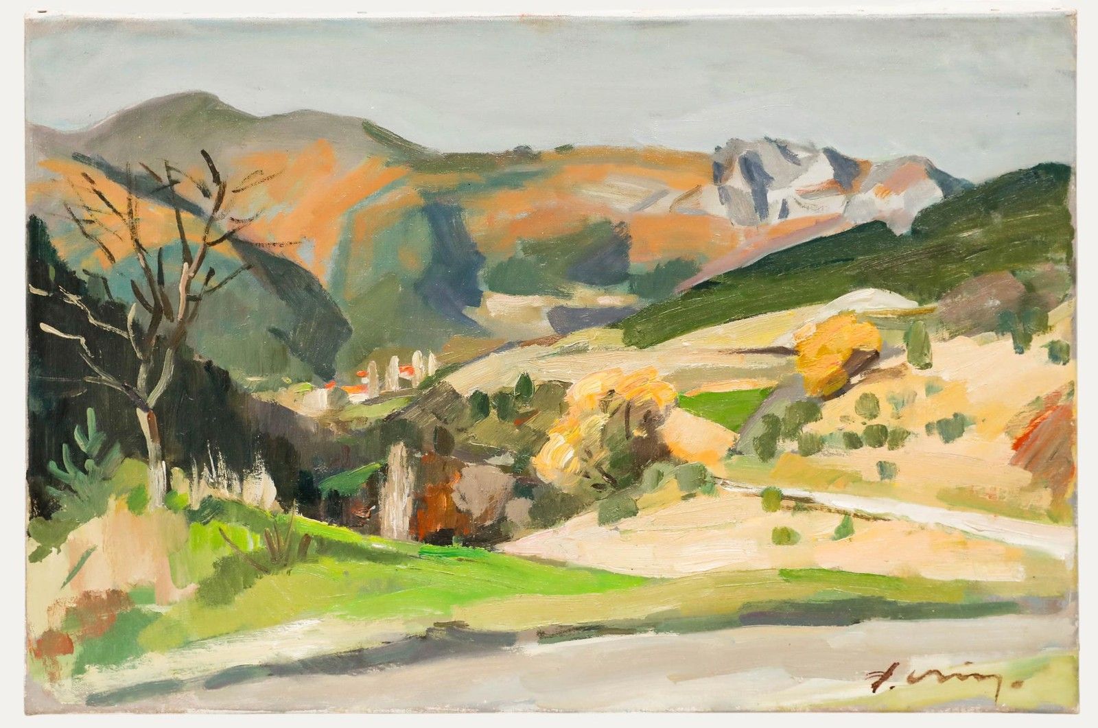 Pieter Oving (1923 2004) Framed 20th Century Oil, French Hills