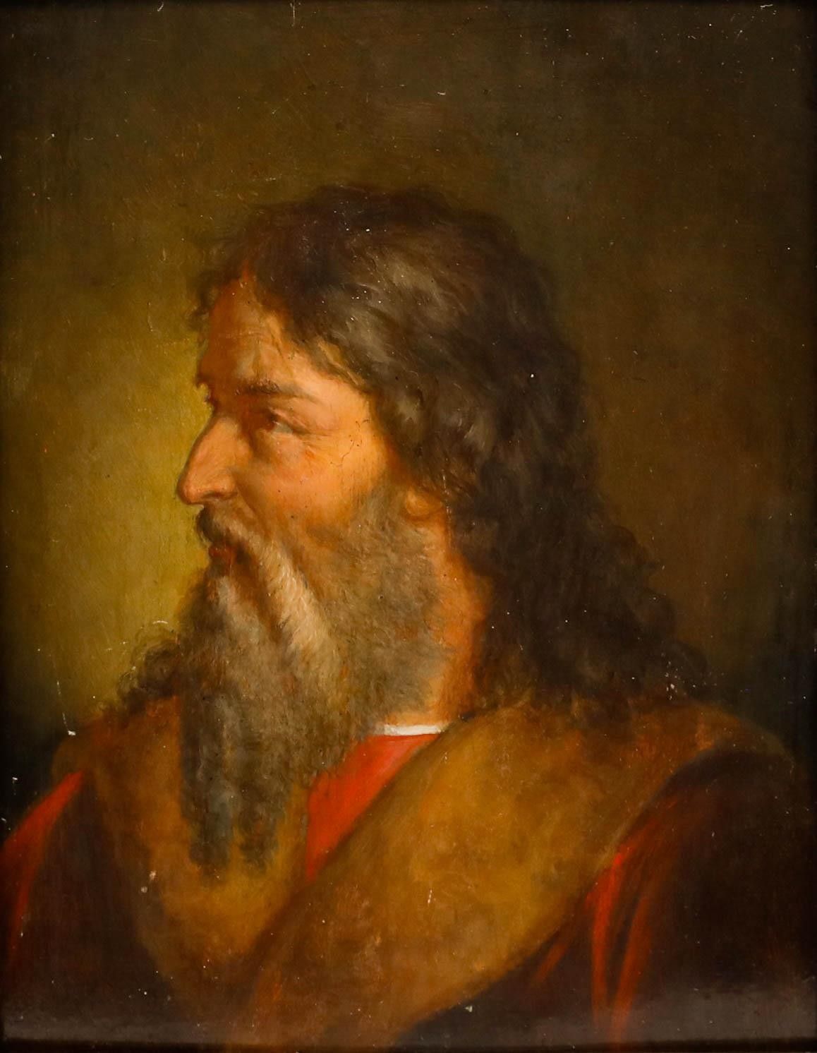 19th Century Oil Portrait Of A Scholar photo furniture