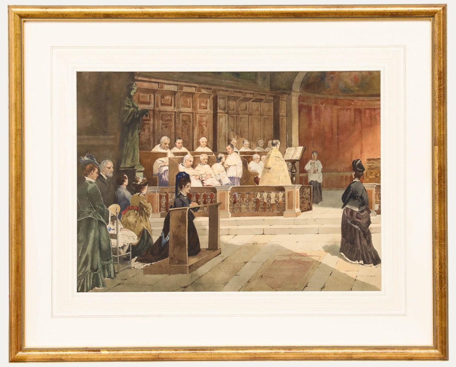 Hamilton Maxwell Rsw (1830 1923) Late 19th Century Watercolour, Sunday Prayers