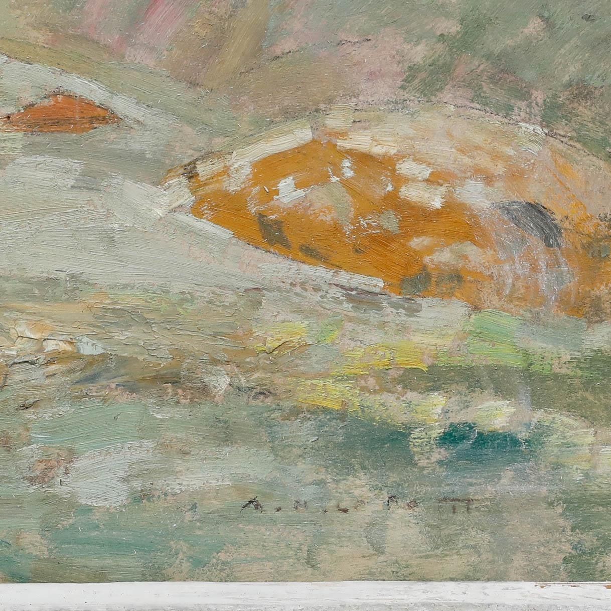 Mid 20th Century Oil Off To Town In Early Morning Frost photo vinterior