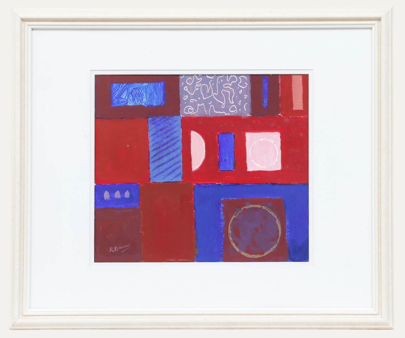 Ray Barry (1931 2022) Framed Contemporary Acrylic, In The Pink