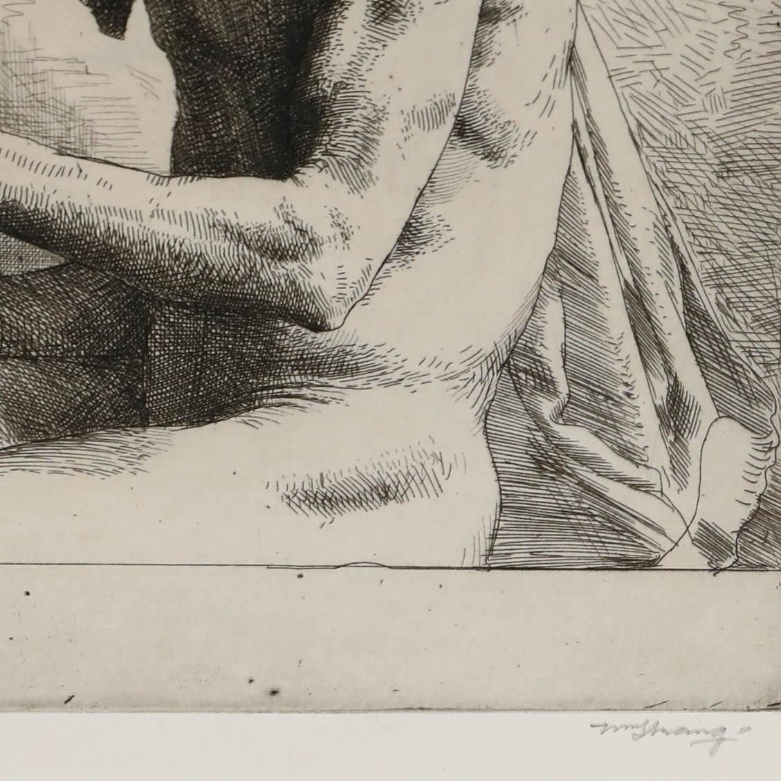 William Strang Ra (1859 1921) Etching, Life Model In The Studio photo 275.0