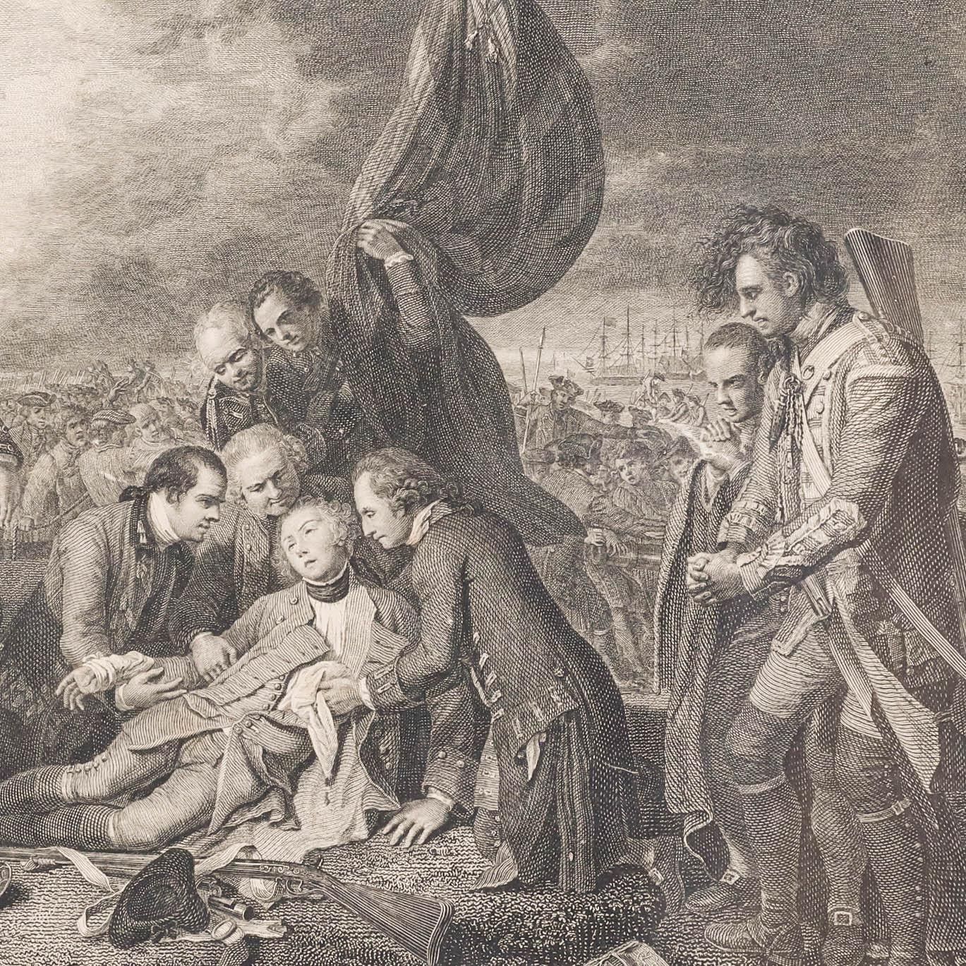 Carl Gottlieb Guttenberg (1743 1792) Engraving, The Death Of General Wolf photo Art