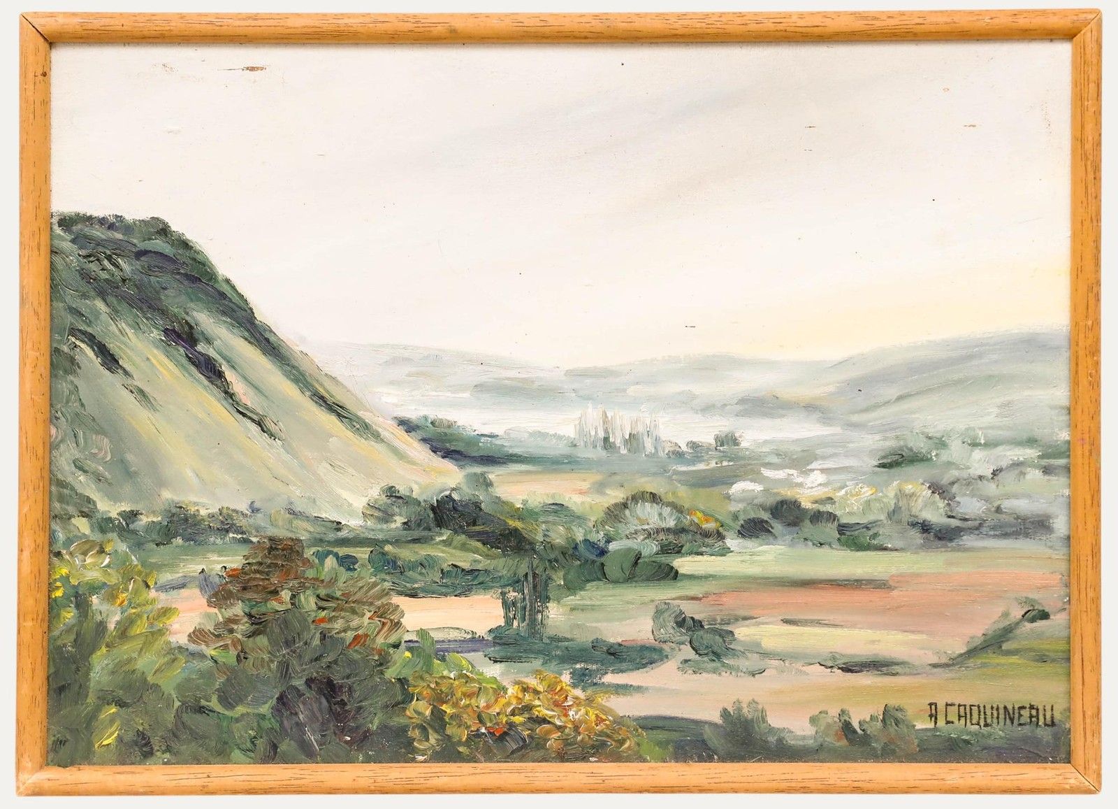 A. Caquineau Mid 20th Century Oil, A View Of The Country