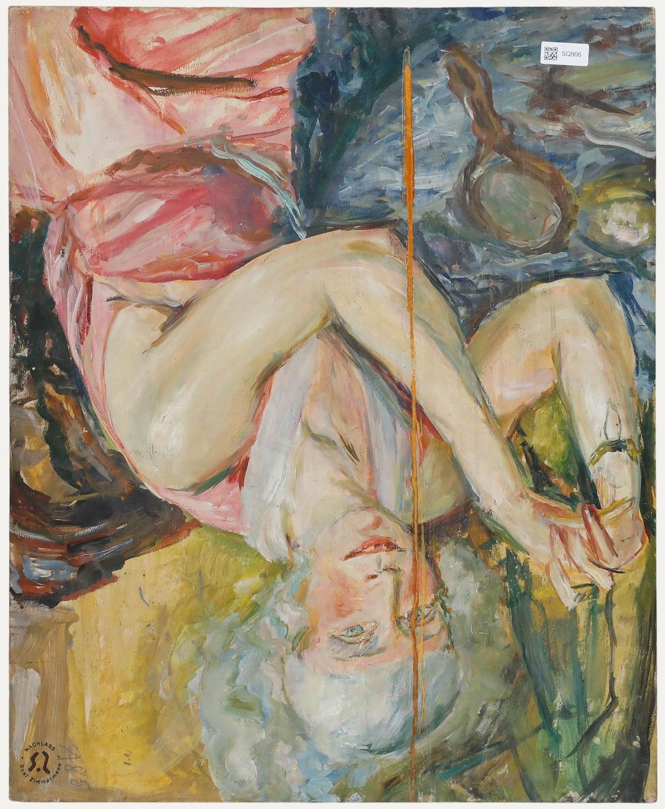 Susi Zimmermann (B.1883) Oil, Portrait Of DR. Ernst Heinrich Zimmermann photo for sale