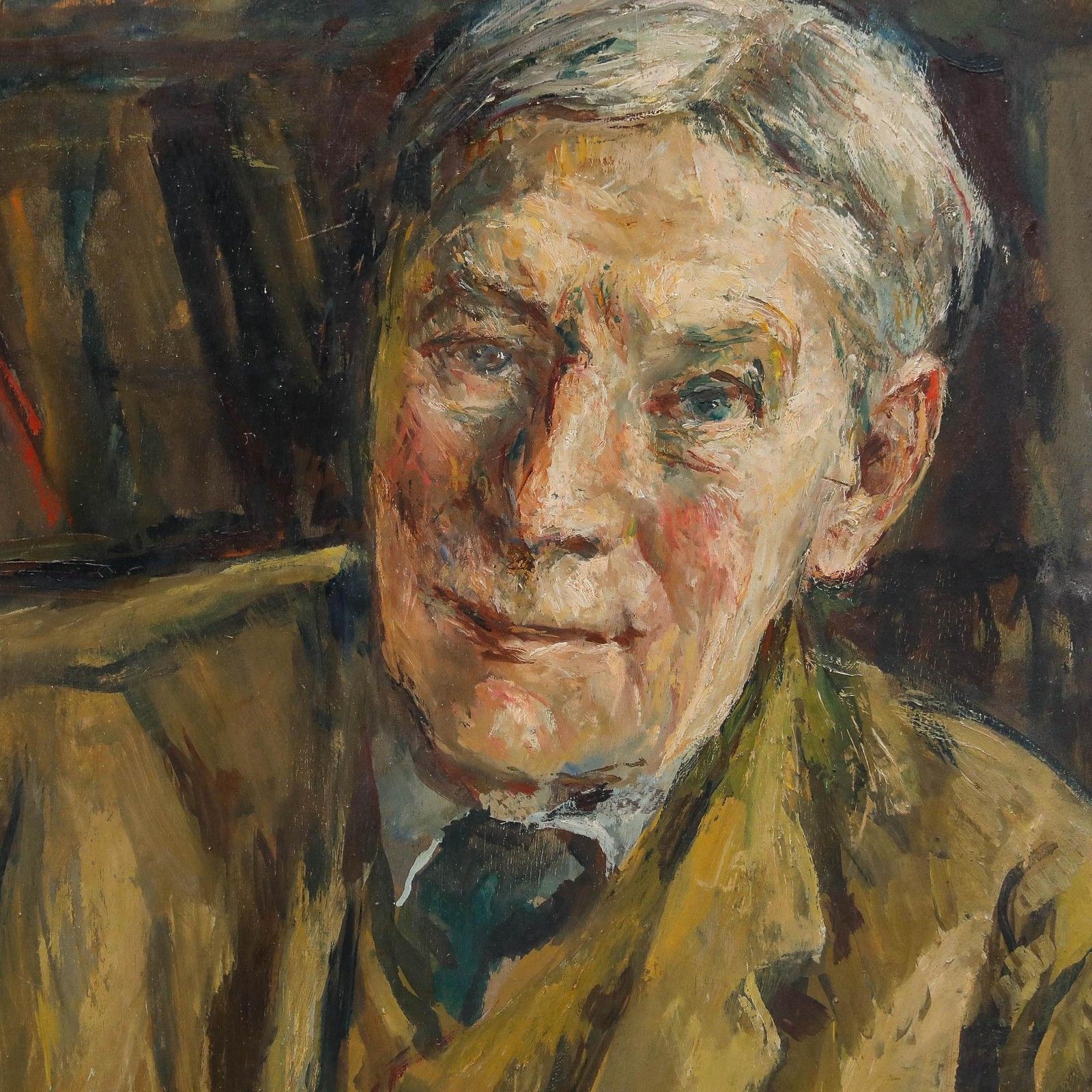 Susi Zimmermann (B.1883) Oil, Portrait Of DR. Ernst Heinrich Zimmermann photo Art