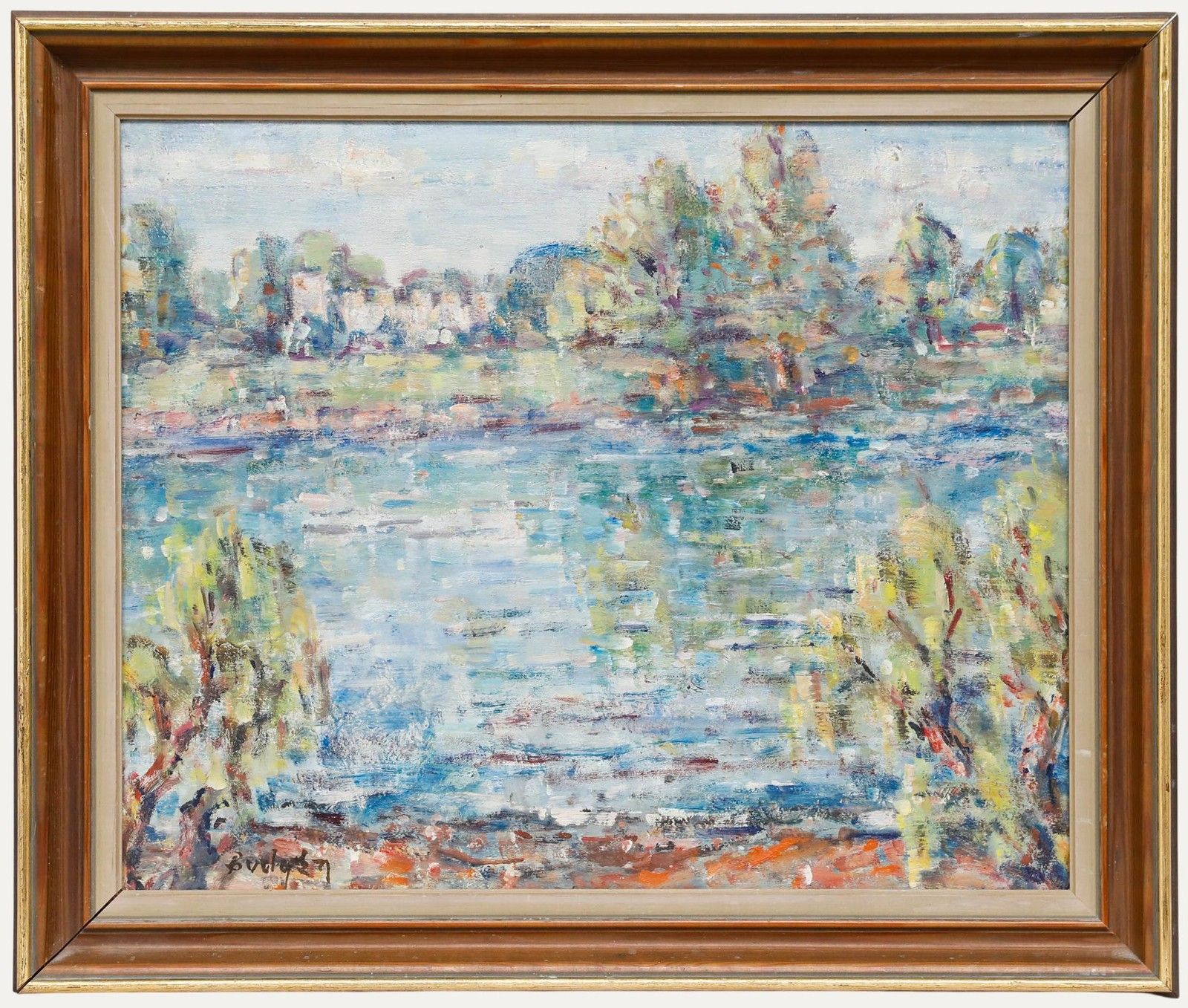 Frank Budgen (1882 1971) Framed Mid 20th Century Oil, Syon House On The Thames