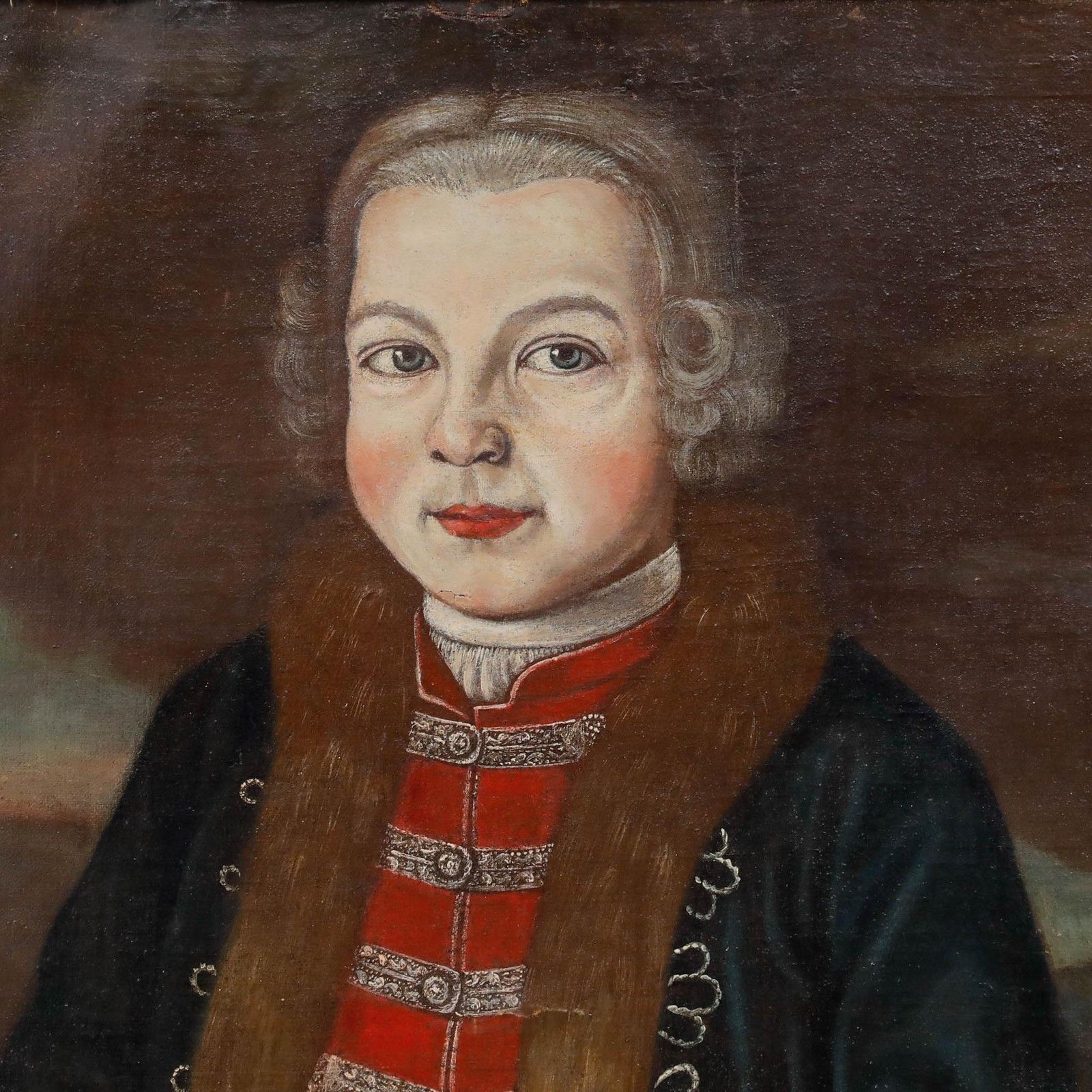 R. Waring German School 1737 Oil, The First Sword photo Art