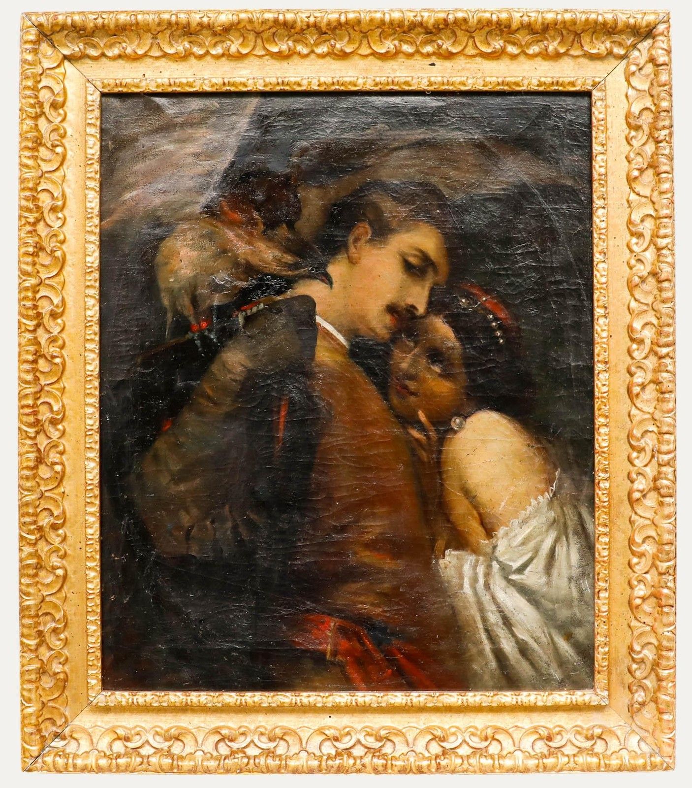 After Tranquillo Cremona (1837 1878) Late 19th Century Oil, The Falconer