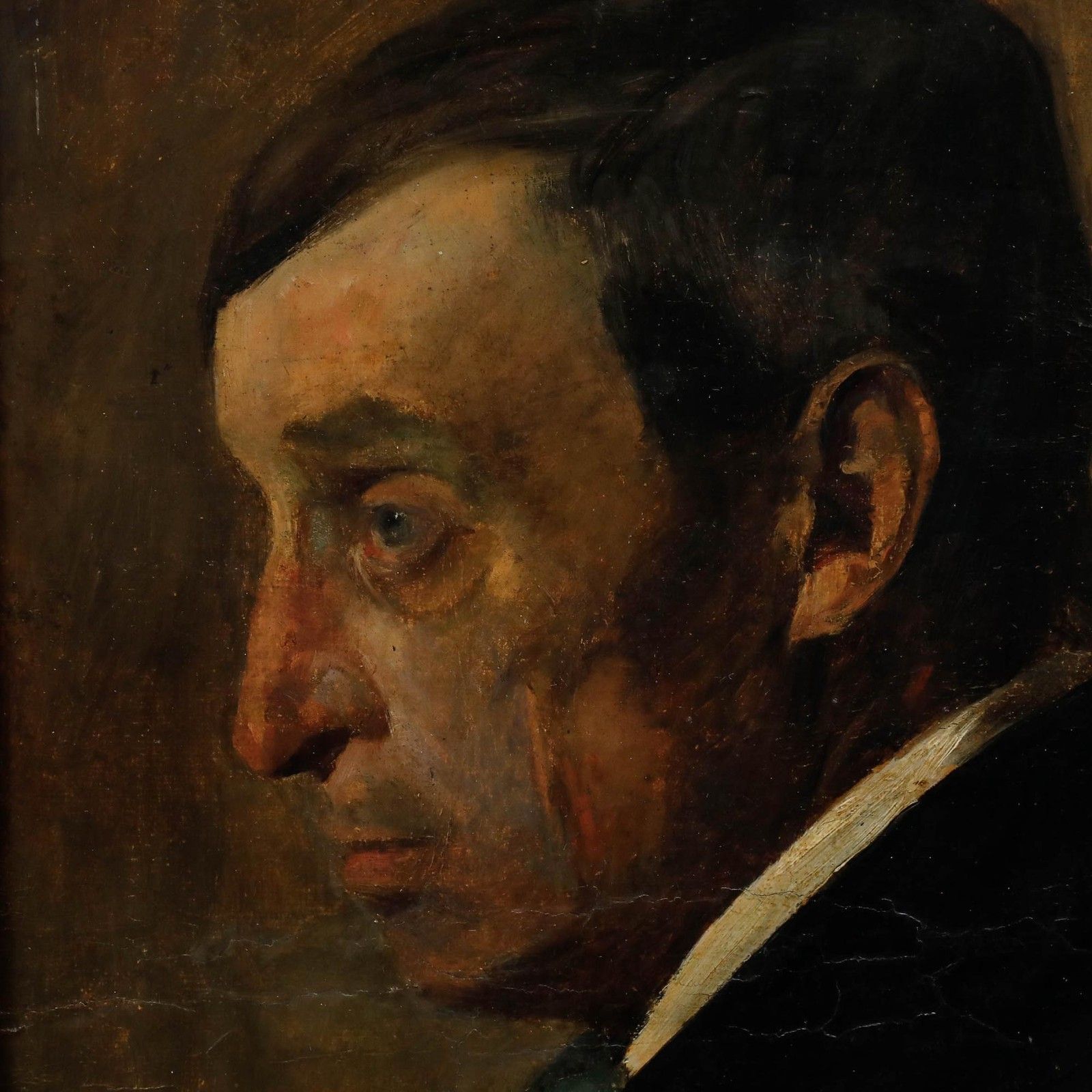 Franz Seraph Von Lenbach (1836 1904) Oil, Portrait Of A Melancholy Gentleman photo 4995.0