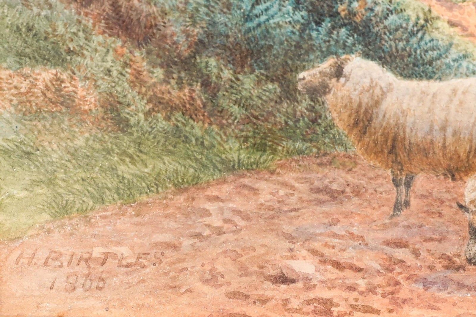 Henry Birtles (1838 1907) 1866 Watercolour, On The South Downs photo vinterior