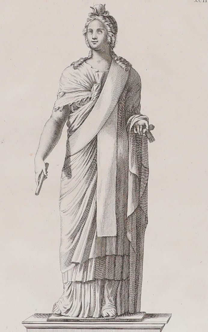 Sir Nicolas Dorigny (1658 1746) Etching, Statue Of Agrippina The Younger photo furniture