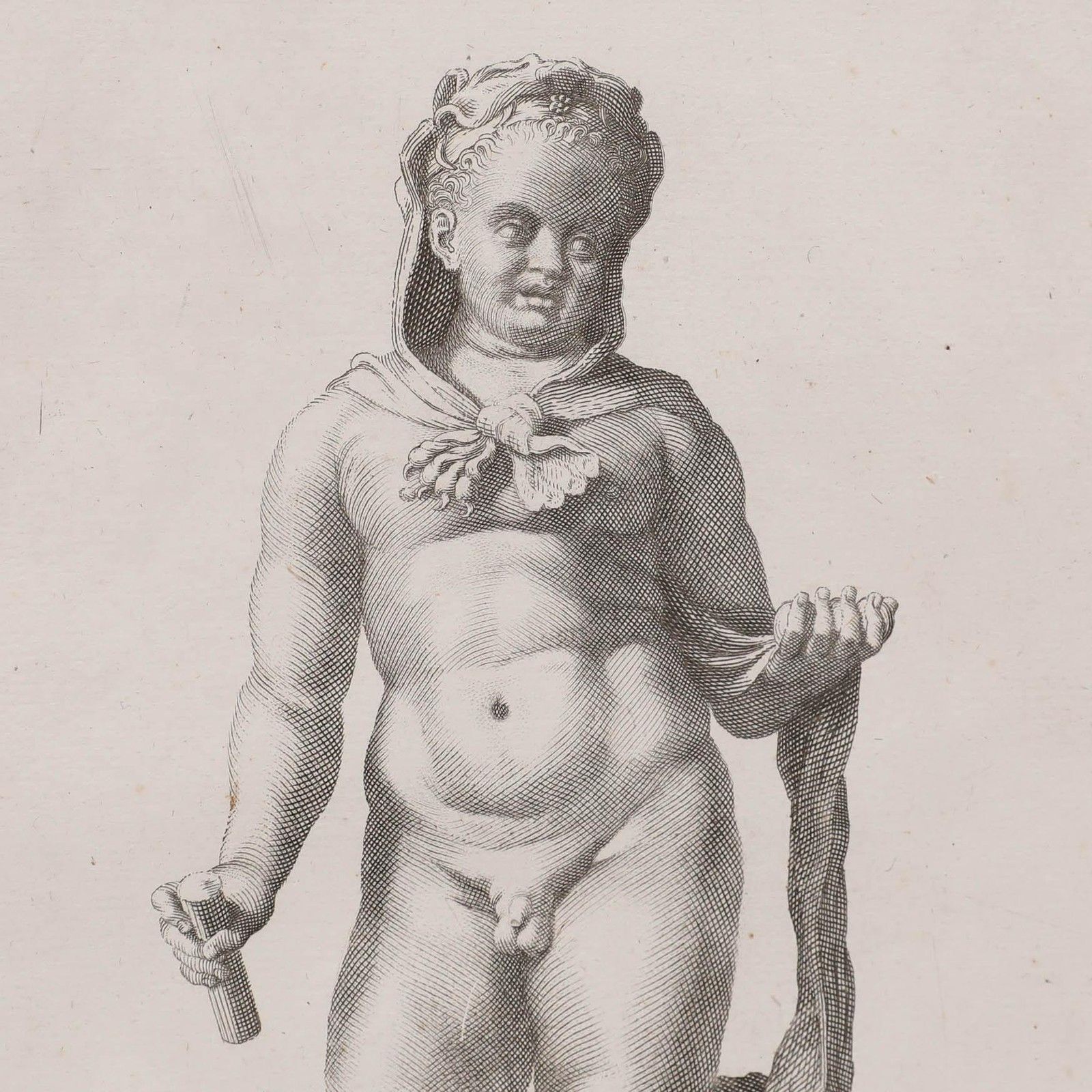 Sir Nicolas Dorigny (1658 1746) Etching, Aventinus Son Of Hercules photo Art