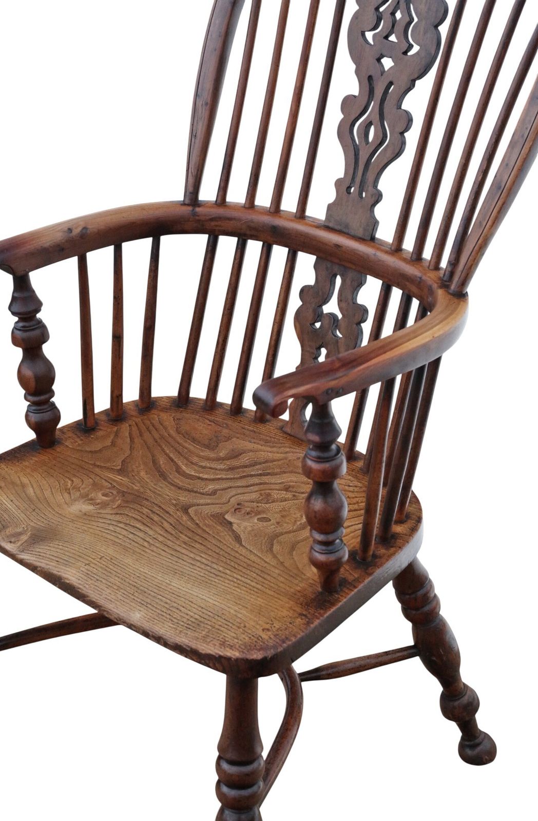 Antique 19th Century Yew & Elm Windsor Armchair Or Carver Elbow Chair– Fine Quality photo 2495.0