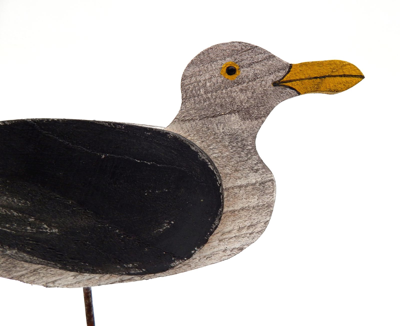 Folk Art Seagull Decoy Sculpture – Reclaimed Wood Coastal Decor, Naive Style   Full Sized photo vintage
