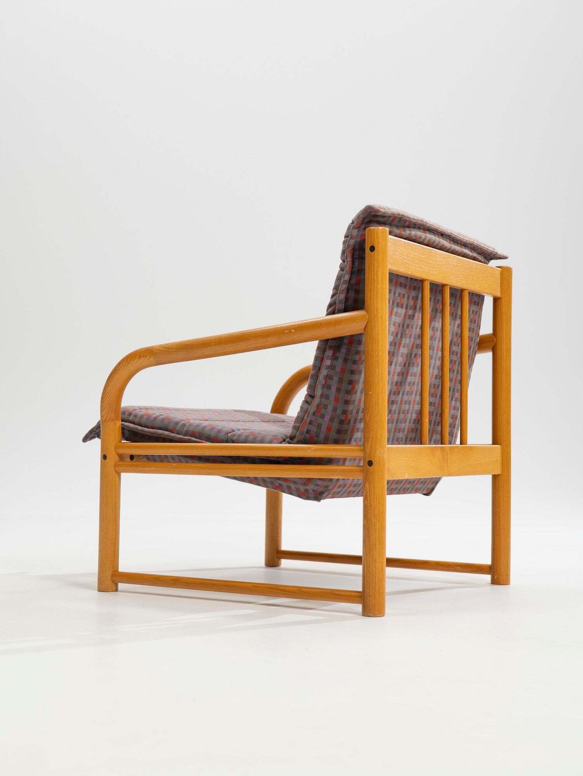 Scandinavian Style Beech Armchair, Italy, 1970s photo buy