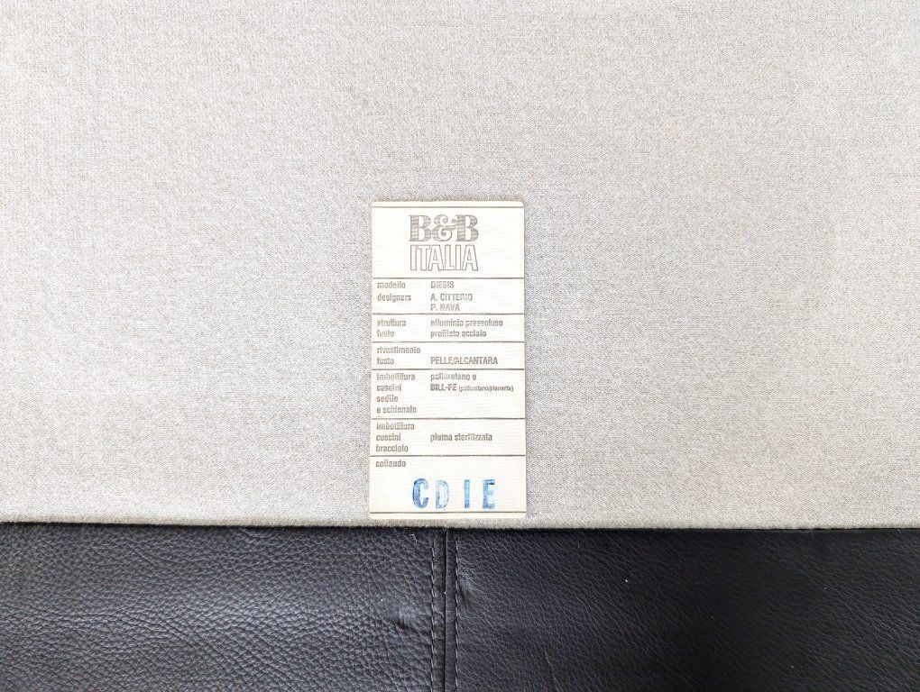 photo vinterior B&B Italia Sofa Diesis Leder Weiß Couch Antonio Citterio Paolo Nava