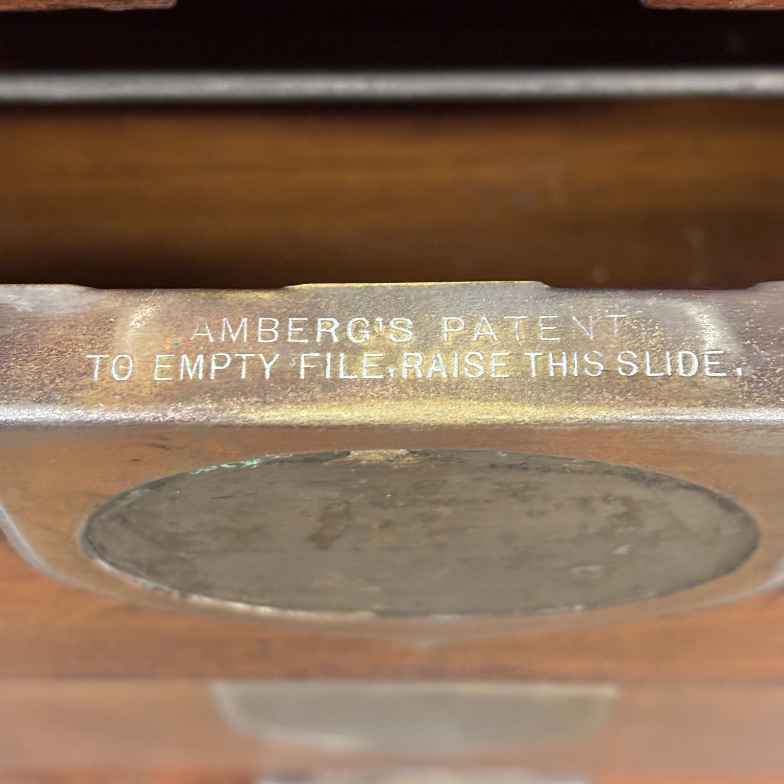 1900s Amberg’s Patent Cabinet Letter File photo vinterior