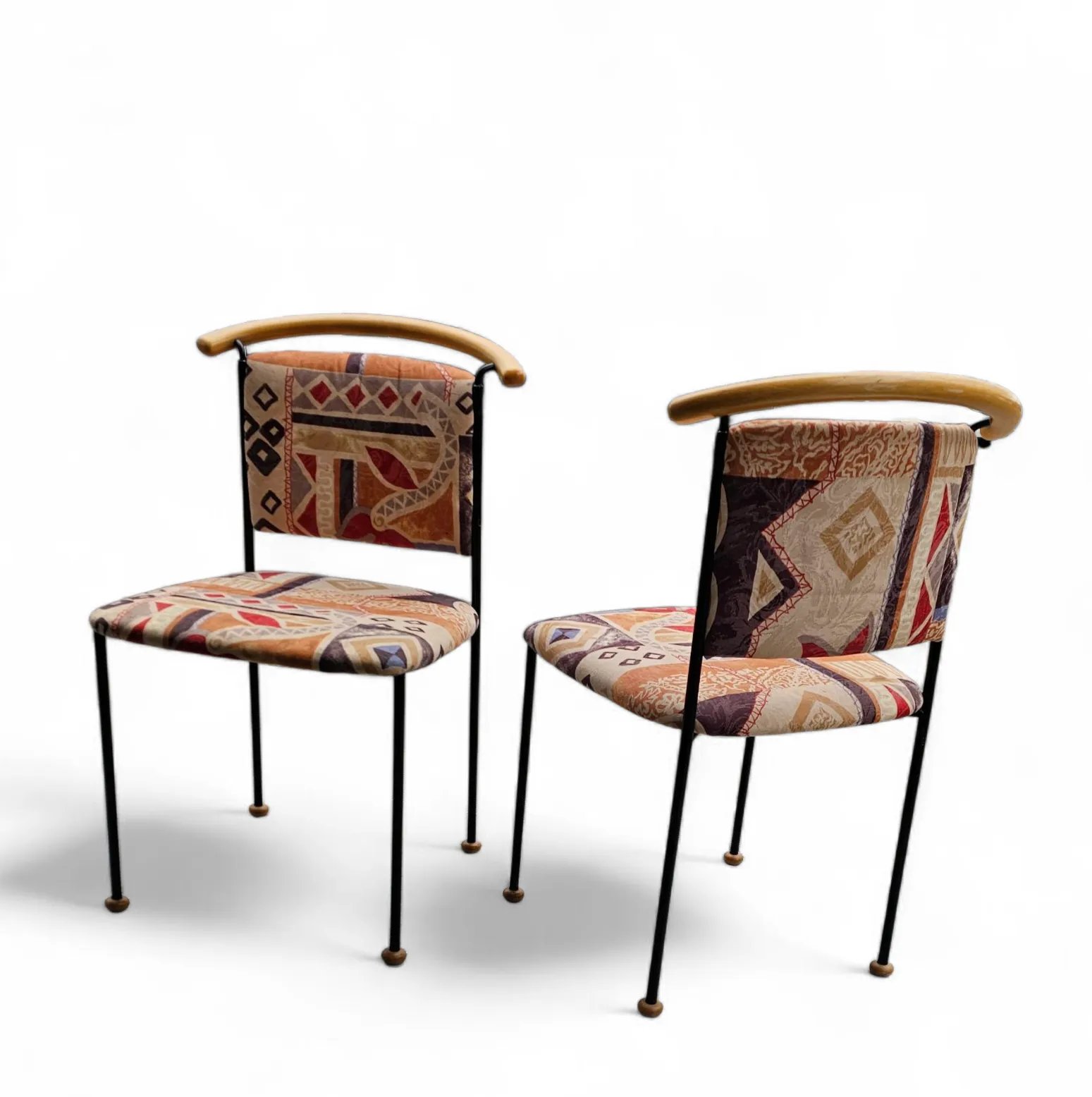 photo furniture 2 X Vintage Italian Side / Desk Chair 1980s