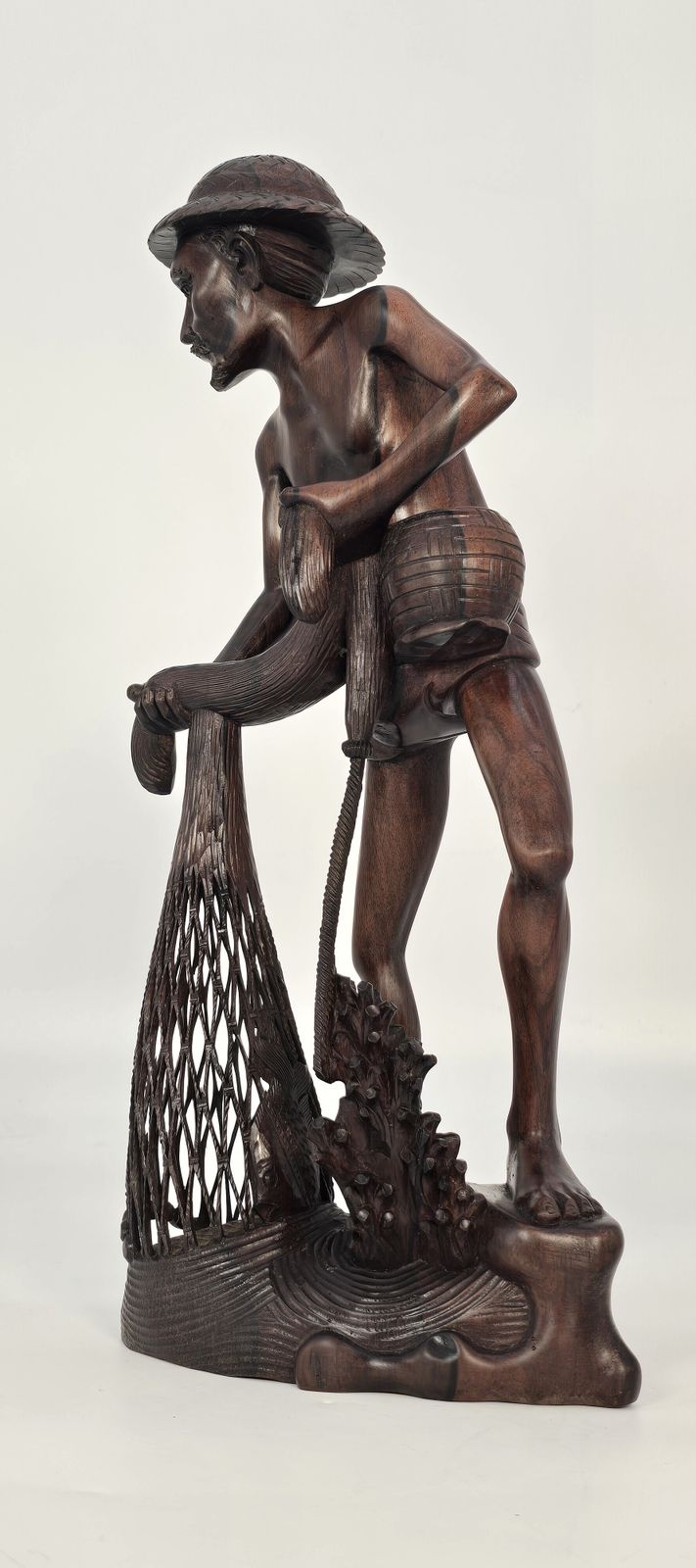Antique Balinese Carved Hardwood Figure, Circa 1900 photo for sale