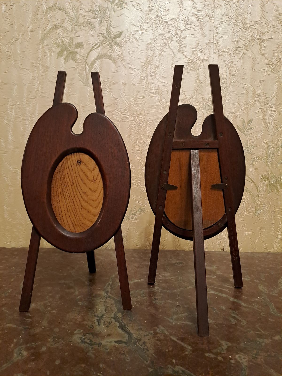 Antique Artist’s Palette Photo Frames In Mahogany photo furniture