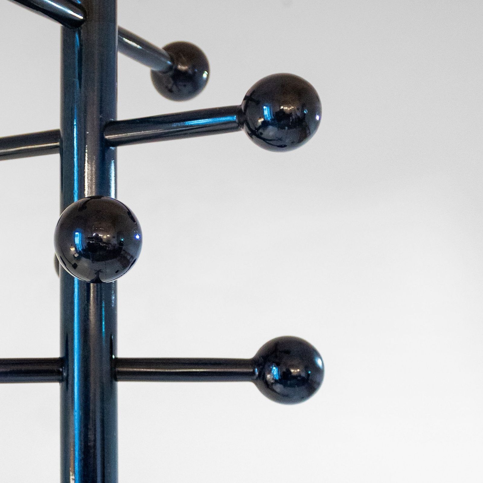 1970s Italian Modern Dark Green Glazed Wood Coat Rack photo vinterior