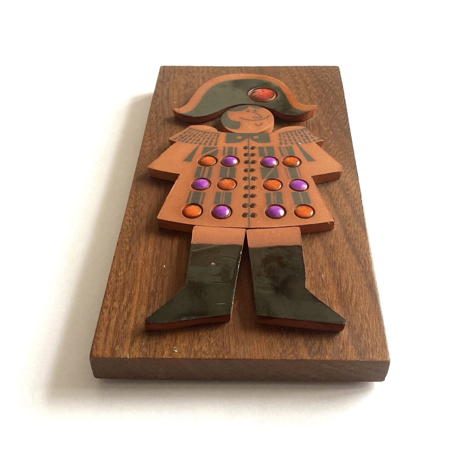 Hornsea Pottery Muramic Wall Plaque, Napoleon Design  1970s English Pottery photo vinterior