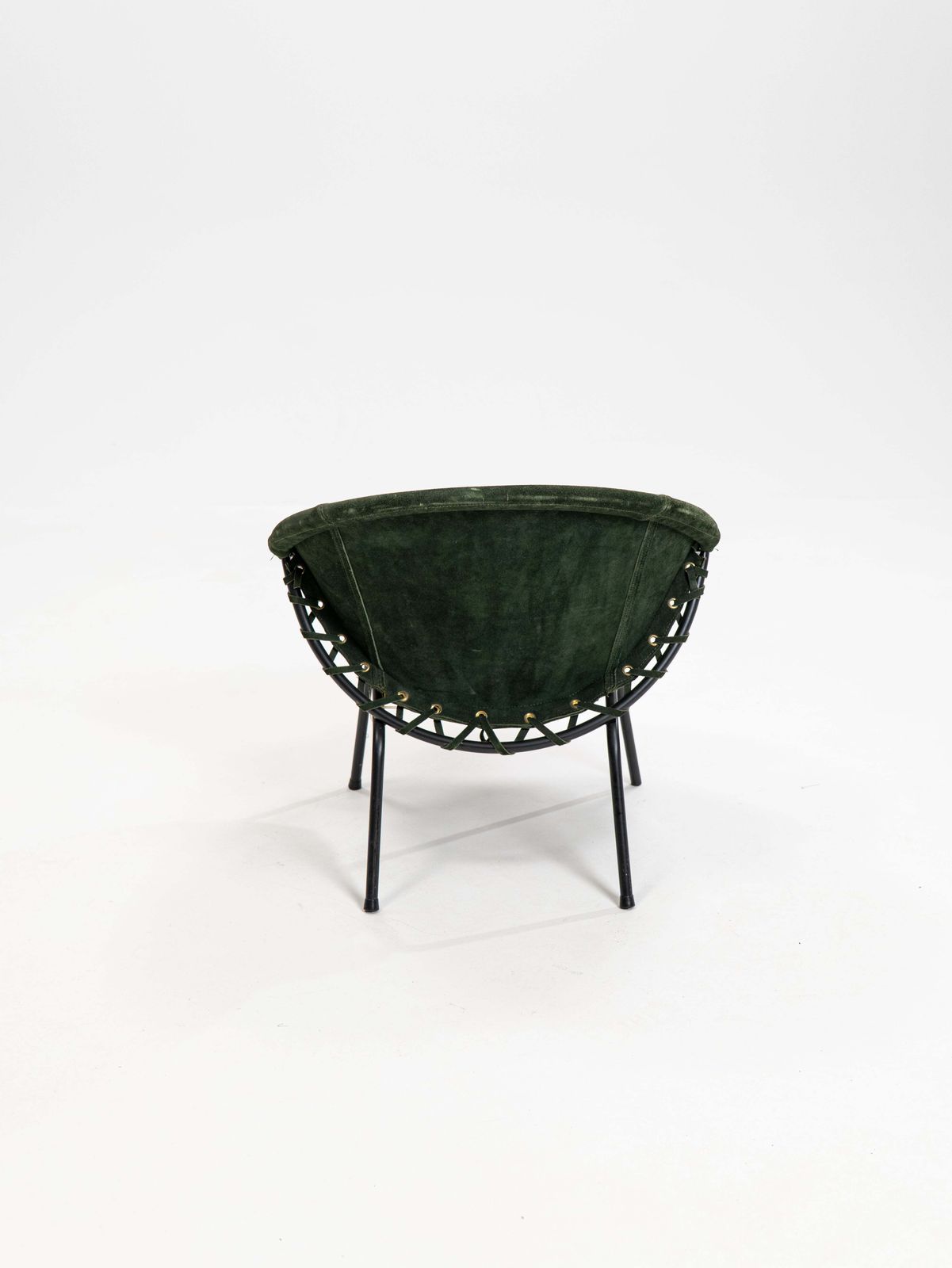 Mid Century Balloon Armchair In Green Cocktail Chair From Lusch & Co., 1960s photo Furniture