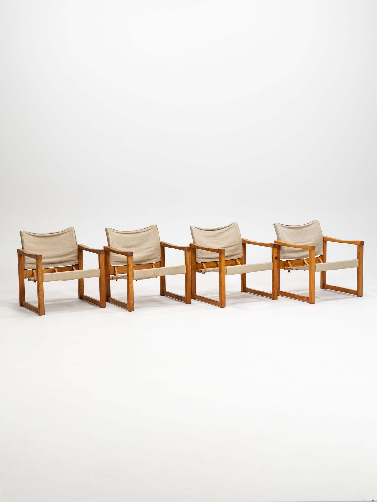 Midcentury Modern Set Of Four Karin Mobring Armchairs Model Diana By Ikea In Sweden, 1970s photo for sale