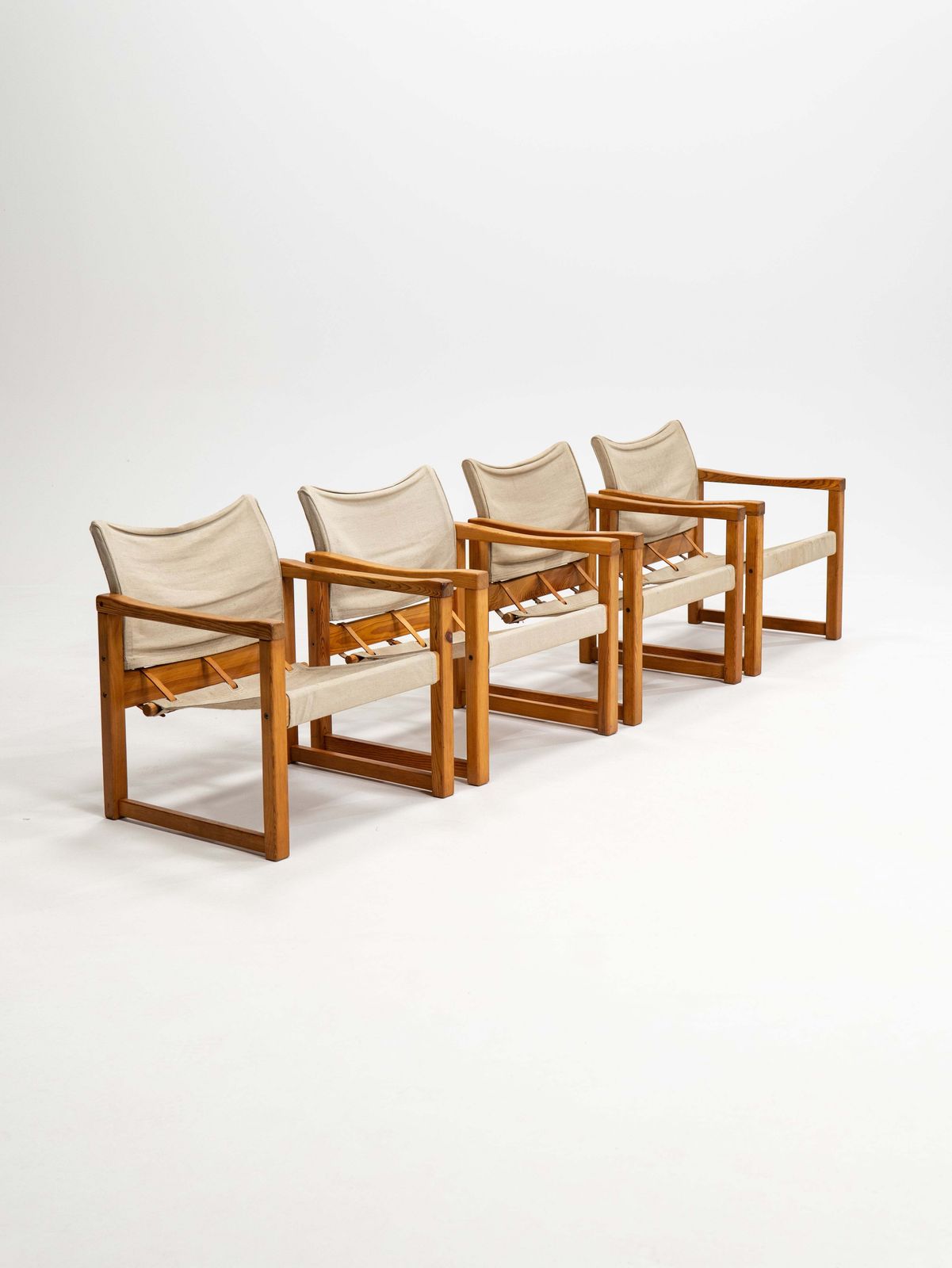 Midcentury Modern Set Of Four Karin Mobring Armchairs Model Diana By Ikea In Sweden, 1970s photo buy