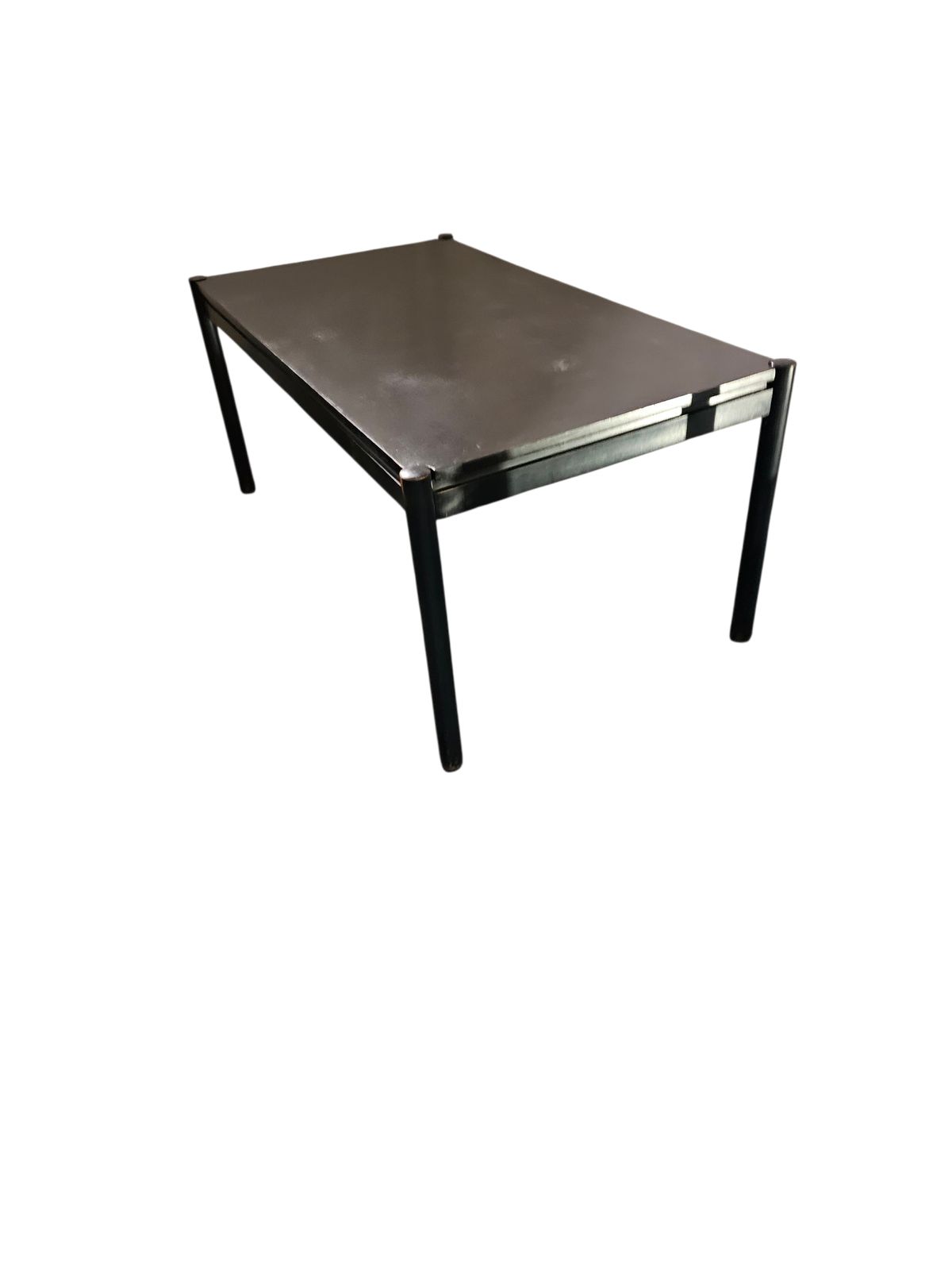 Rare Dining Set / Vico Magistretti / Italy / 1970s / Solid Black Painted Wood / 6 X Chair / Matching Table photo vinterior