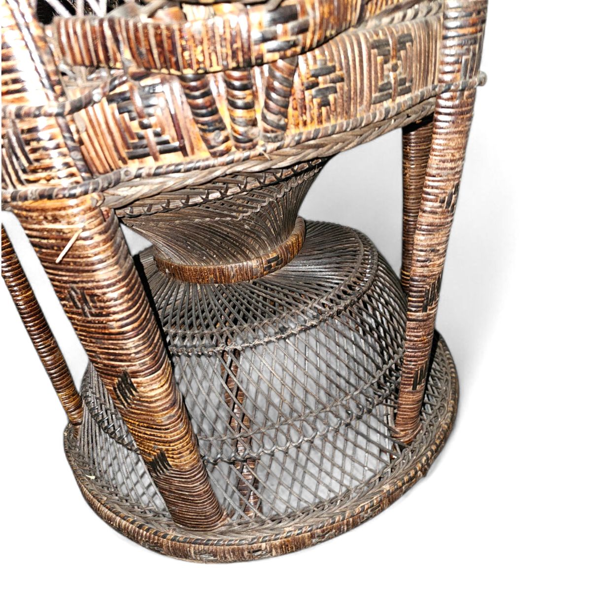 Peacock Emmanuelle Wicker Chair / Kok Maison / 1970s photo Furniture