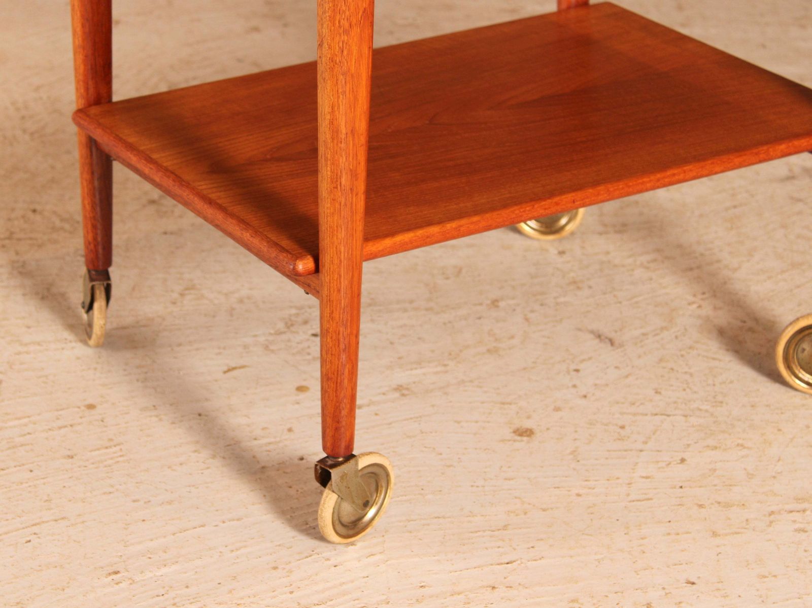 Mid Century 2 Tier Teak Serving Trolley By Niels O. Møller For J.L. Møllers, 1960s photo Furniture