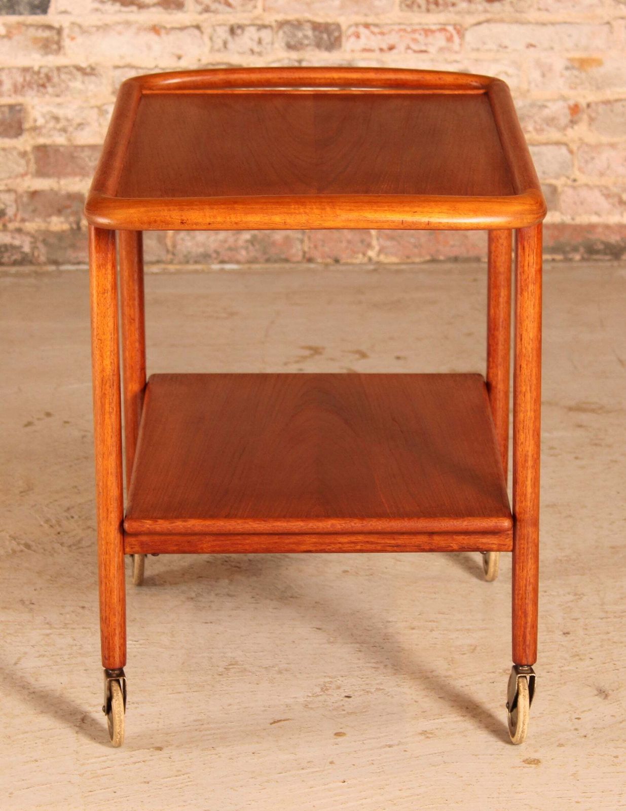photo vinterior Mid Century 2 Tier Teak Serving Trolley By Niels O. Møller For J.L. Møllers, 1960s