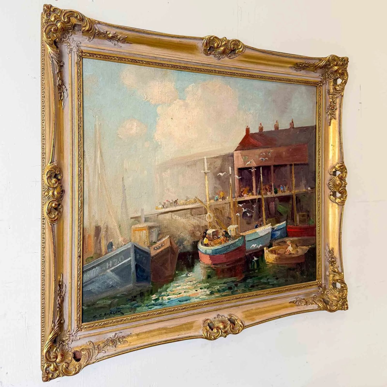 'Scarborough Harbour', Painting By Gordon Clifford Barlow photo furniture