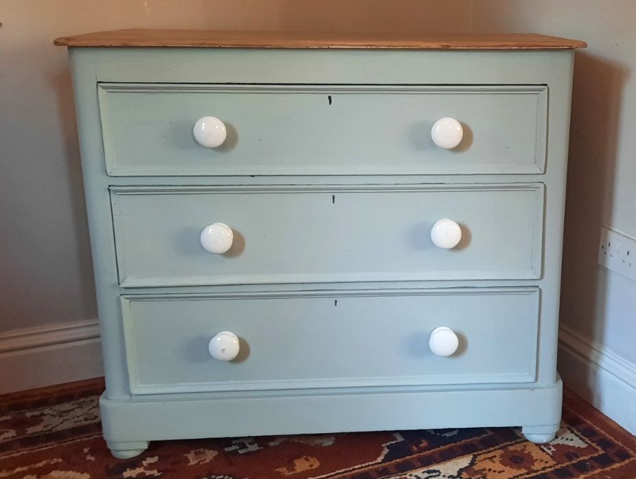 Vintage Antique Victorian Three Drawer Chest Of Drawers photo furniture