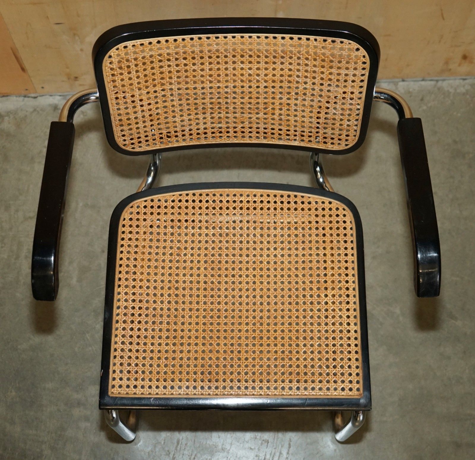 Timeless Pair Of Vintage Marcel Breuer Cesca Knoll B32 Chrome Bergere Armchairs photo vintage