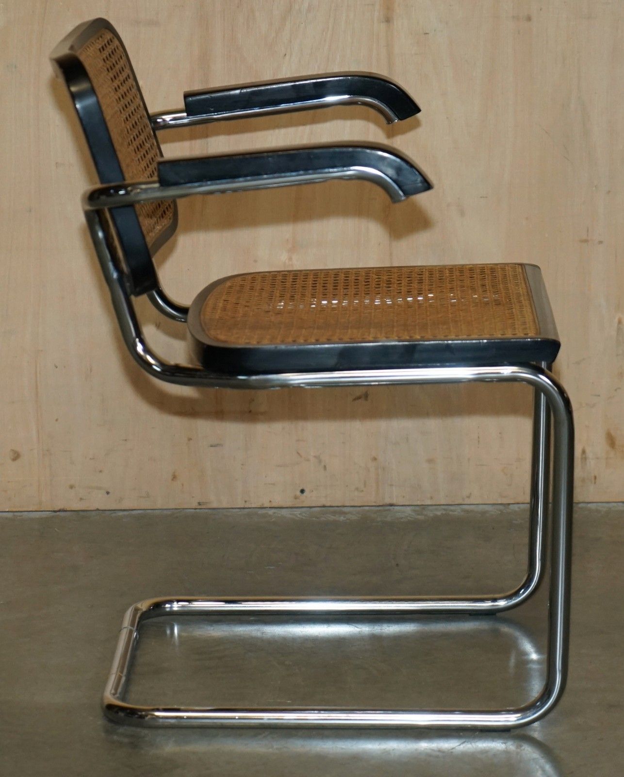 1450.0 Timeless Pair Of Vintage Marcel Breuer Cesca Knoll B32 Chrome Bergere Armchairs photo