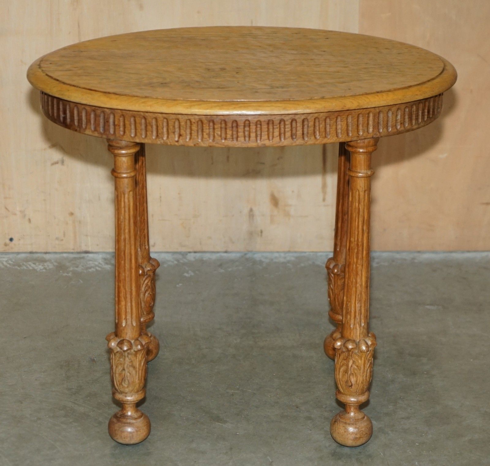 Stunning Pair Of Adzed Top English Oak Hand Carved Side End Lamp Wine Tables photo Furniture