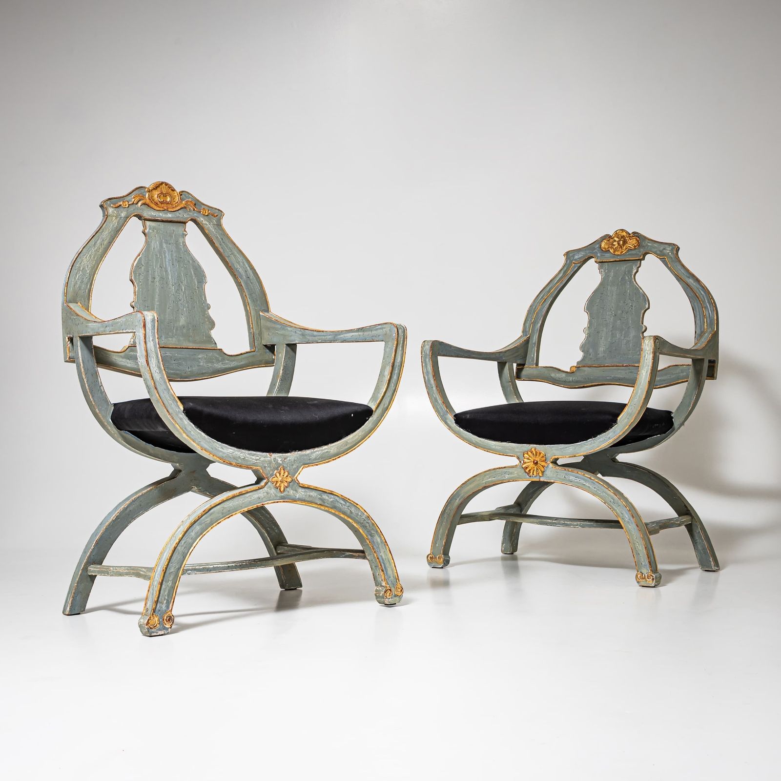 Pair Of Armchairs, Saxony, 18th Century