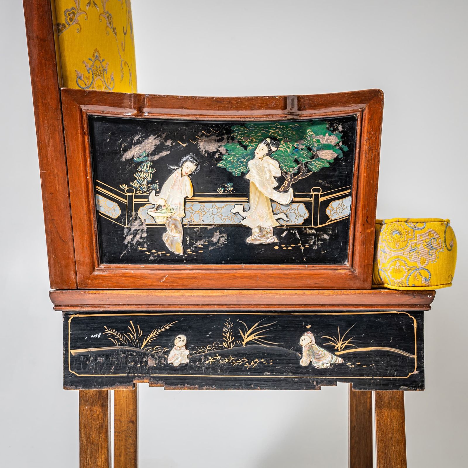 photo for sale Armchair With Chinoiserie Lacquer Decoration, Probably Early 20th Century